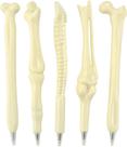 Kit 5 Canetas Osso Esferográficas Azul Preto Fêmur Úmero