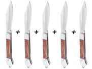 Kit 5 Canivetes Xingu XV3284 17,5cm - Cabo Madeira Kit 5 Canivetes Xingu XV3284 17,5cm - Cabo Madeira