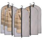 Kit 5 Capa De Terno Cinza Com Visor Transparente Vestidos Organizador