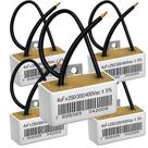 Kit 5 capacitor 2 fios quadrado 4uf x 250/300/400v c/ chapa trio