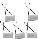 Kit 5 capacitor 2 fios quadrado 5uf x 250 400v tri