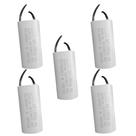 Kit 5 capacitor 2x250v 2 fios metalizado tri
