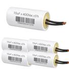Kit 5 capacitor 30x250v 2 fios metalizado tri