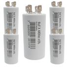 KIT 5 CAPACITOR 8uF 440V PERMANENTE METALIZADO C/ TERMINAL USO GERAL