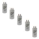 Kit 5 Capacitor Permanente 25uF 380/400Vac EPX com Terminal Duplo