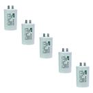 Kit 5 Capacitor Permanente 25uF 440/450Vac EPX com Terminal Duplo