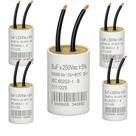 KIT 5 CAPACITOR PERMANENTE 8uF 250V 2 FIOS METALIZADO TRIO REPOSICAO