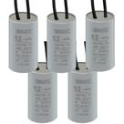 Kit 5 capacitor permanente com cabo 12,0 uf/250v Kit 5 capacitor permanente com cabo 12,0 uf/250v