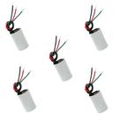 Kit 5 Capacitor Ventilador 1,3uf + 1,7ufx250v 3 Fios 220v