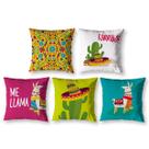 Kit 5 Capas de Almofada 40cm x 40cm Sala Sofá Quarto Estampadas Decorativa