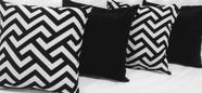 Kit 5 Capas De Almofadas Jacquard Chevron Sued Preto 45x45cm