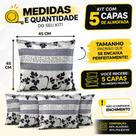 Kit 5 Capas Para Almofada 45 X 45 Com Zíper Decorativa Kit 5 Capas Para Almofada 45 X 45 Com Zíper Decorativa