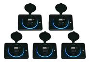 Kit 5 Carregador de Celular Automotivo 1 USB + 1 USB Power C/ Moldura - RS-1113U BR Kit 5 Carregador de Celular Automotivo 1 USB + 1 USB Power C/ Moldura - RS-1113U BR