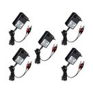 Kit 5 Carregadores 12V Jacaré - Nobreak, Alarme, Multiuso Kit 5 Carregadores 12V Jacaré - Nobreak, Alarme, Multiuso