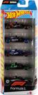 Kit 5 Carrinhos Hot Wheels F1 Racing Mattel JGF58
