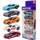 Kit 5 Carrinhos Miniatura Esportivos Die-cast 1:64 Metal CBS0627 - Castela
