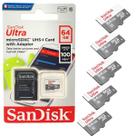 Kit 5 Cartão De Memória Sandisk 64gb Ultra Speed Sdsqunr-064g-gn3ma