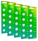 Kit 5 Cartelas Bateria Lítio 3v Cr2032 Original Elgin 25 Unidades