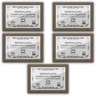 Kit 5 Certificados/Diplomas A4 com Tela de Acetato e MDF