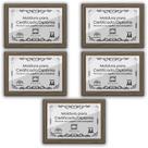 Kit 5 Certificados Diplomas A4 com Tela de Acetato e MDF