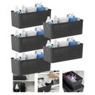 Kit 5 Cesto Organizador Para Lavanderia 3l Multiuso Preto Flow Ou