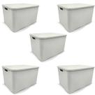 Kit 5 Cestos Organizador Rattan 7 Litros Branco Arqplast