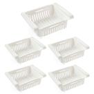 Kit 5 Cestos Organizadores de Geladeira Ajustáveis Multiuso para Cozinha Yaay