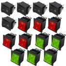 Kit 5 chave gangorra on/off 4 polos 16a-250v vm +5 pt + 5 vd Kit 5 chave gangorra on/off 4 polos 16a-250v vm +5 pt + 5 vd