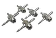 Kit 5 Chave Saca Válvula Extrator Pneu Carro Moto 4x1 Ômega