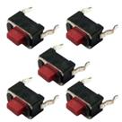 Kit 5 chave tactil 3x6x5.0mm 2 term vermelho