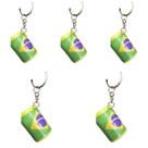 KIT 5 Chaveiro Brasil Mini Tambor Torcedor Copa Mundo
