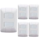 Kit 5 Cj 4X2 2 Interruptor Simples Tramontina Aria 6 A 250V