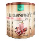 Kit 5 Clean Pro Whey Hidrolisado Frutas Vermelhas Nutrify 450g