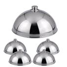 Kit 5 Cloches Aço Inox Tampa Para Alimentos Cobertura 25cm