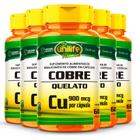 Kit 5 Cobre Quelato Unilife 60 cápsulas Kit 5 Cobre Quelato Unilife 60 cápsulas