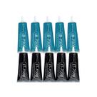 Kit 5 Cola Multiuso Implastec It-7000 Preta + 5 Cola Ib-7000 Transparente