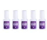 Kit 5 Cola Para Unhas Postiças Com Pincel 5g Profissional Salão de Beleza Dompel