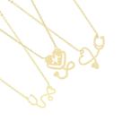 Kit 5 Colares Enfermagem Folheado A Ouro 18k