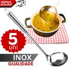 Kit 5 Concha de Inox Grande Feijão Caldo Sopa Restaurante