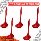Kit 5 - conchas de silicone vermelhas - 29 cm