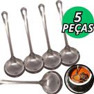 Kit 5 Conchas Para Servir Em Inox Utensilio Multiuso Para Restaurante Cozinha Buffet