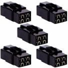 Kit 5 Conector 4 Vias Technoise Com Trava Macho E Fêmea Som