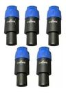 Kit 5 Conector Linha Macho Speakon Santo Angelo 4 Vias SA2X Kit 5 Conector Linha Macho Speakon Santo Angelo 4 Vias SA2X
