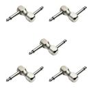 Kit 5 Conector P10 P10 Mono em Z Pedais de Guitarra Baixo