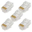 Kit 5 conector plug modular rj45 cat6 blindado