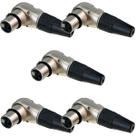 Kit 5 Conector Xlr Femea 90 Rc3fr Rean By Neutrik Kit 5 Conector Xlr Femea 90 Rc3fr Rean By Neutrik