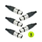 Kit 5 Conectores Cannon Femea 3 Polos Santo Angelo Xlr Sa2x Kit 5 Conectores Cannon Femea 3 Polos Santo Angelo Xlr Sa2x