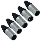 Kit 5 conectores datalink xlr macho linha dlk 3 polos Kit 5 conectores datalink xlr macho linha dlk 3 polos