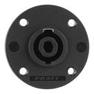 Kit 5 Conectores Speakon Painel Com Trava Metal Tipo Neutrik