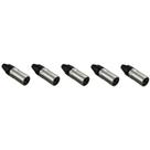 Kit 5 conectores wireconex ml bk ni xlr macho wc 1013